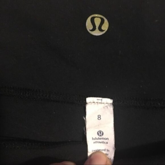 Lululemon Athletica Women’s Reversible Wunder Under Cropped Leggings Black Sz 8 - Picture 4 of 5